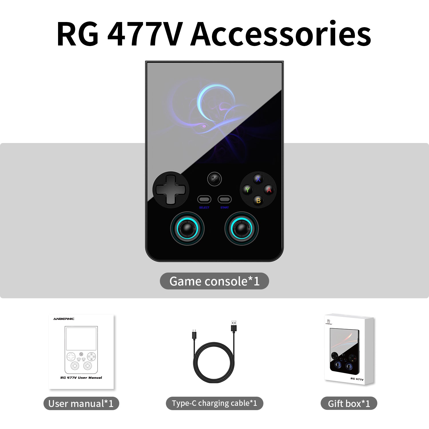 Anbernic RG477V 4.7-Inch Full-Screen Vertical Handheld Game Console