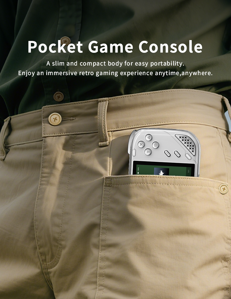 MINILOONG Pocket 1 Handheld Retro Game Console - 4" IPS 720p Display