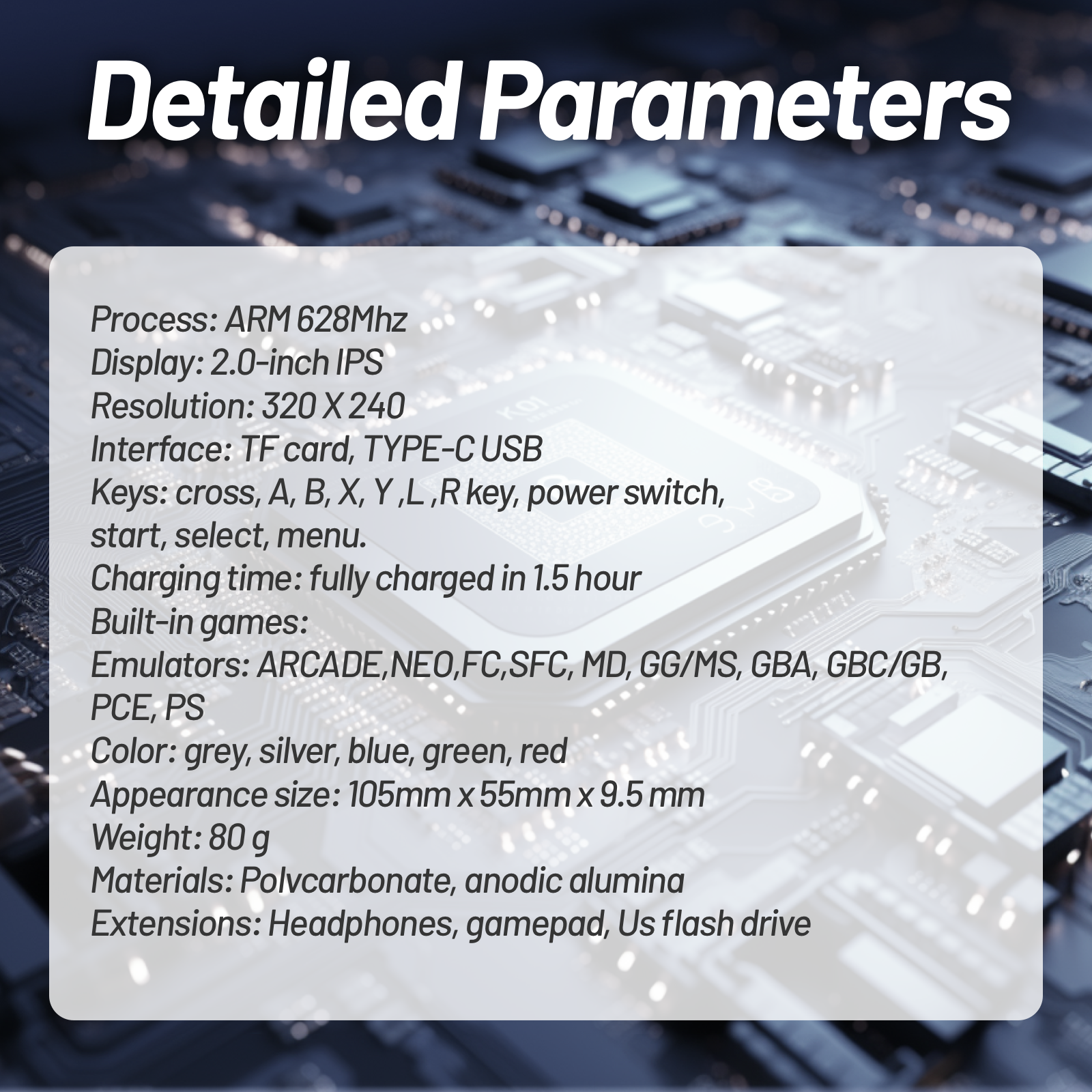 TRIMUI MODEL S Technical specifications