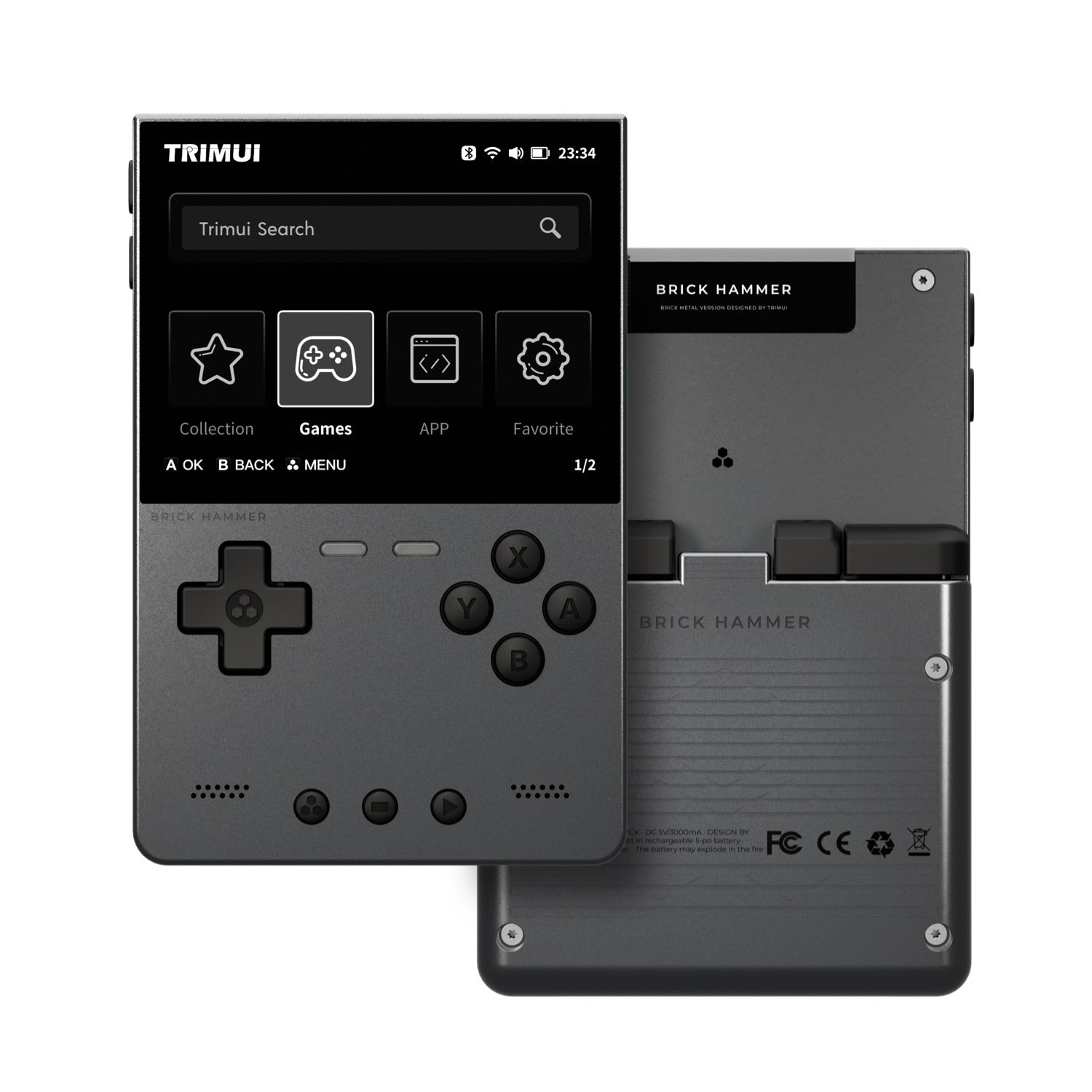 Trimui Brick 64GB 黒　中古美品　アクセサリー多数 TRIMUI Brick Hammer Handheld Game Console – Playabxy