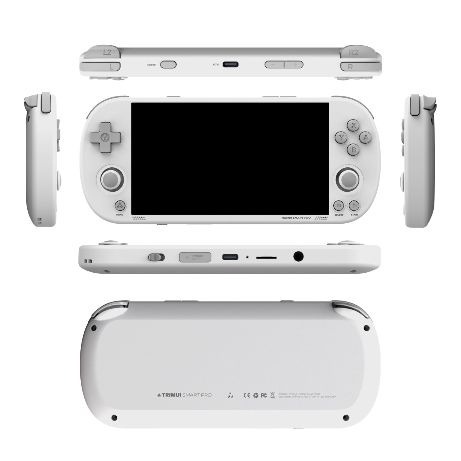 TRIMUI Smart Pro-white from multiple angles